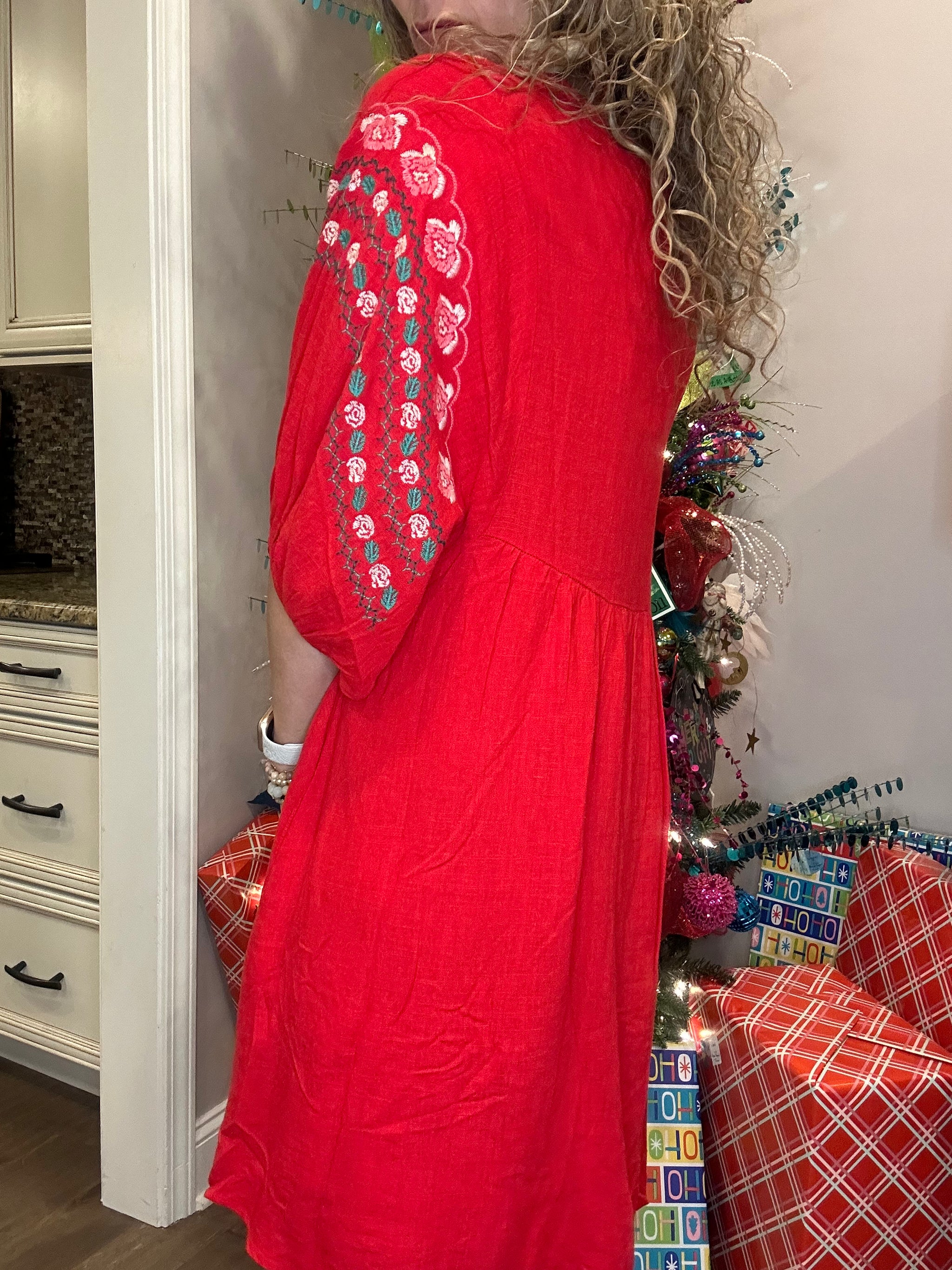 sachin and babi light blue dress ZARA Red Halter Midi Dress by Zara