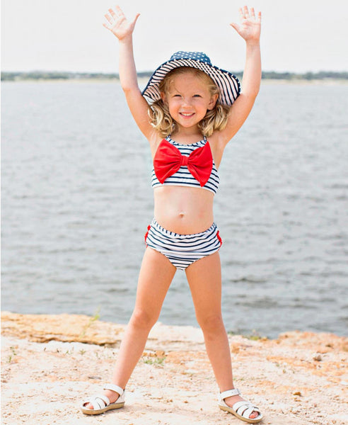 Lilac Seersucker Swim Hat