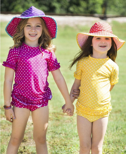 Pink Seersucker Swim Hat