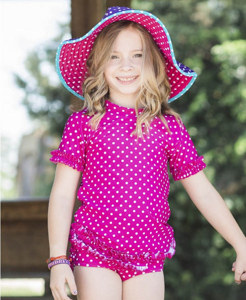 Lilac Seersucker Swim Hat