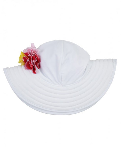 Pink Seersucker Swim Hat