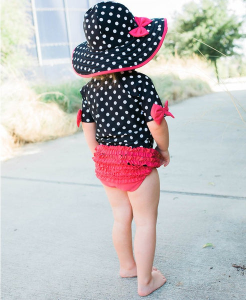 Pink Seersucker Swim Hat