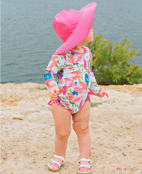 Pink Seersucker Swim Hat