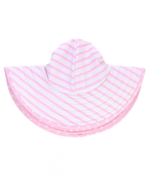 Pink Seersucker Swim Hat