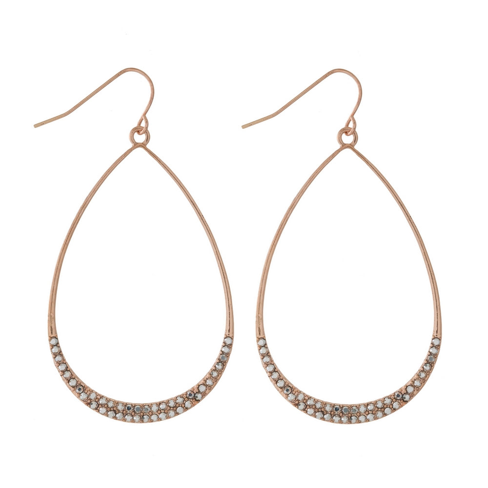 Rose Gold Rhinestone Earring