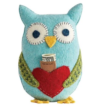Wool Owl Tooth Fairy Pillow