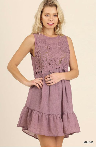 Sleeveless Embroidered Dress